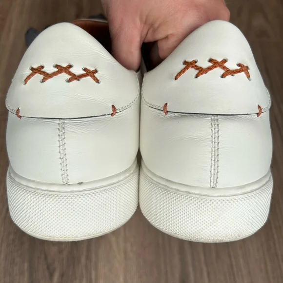 Ermenegildo Zegna Tiziano Leather Low Top White Sneakers | 11 - Picture 7 of 16